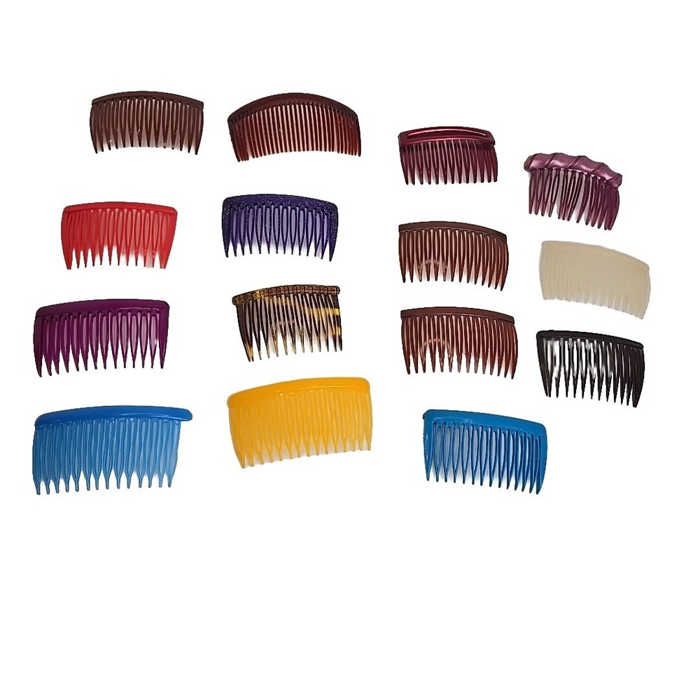 Vintage Goody Hair Combs Made In France Multi Color Retro Acrylic Lot 15